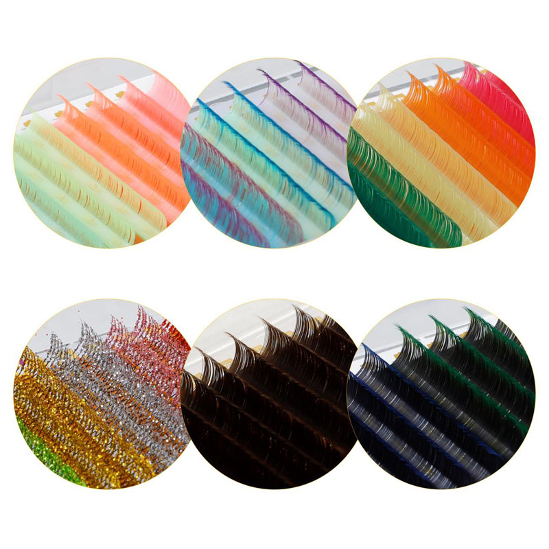 Ekstensi bulu mata berwarna -warni